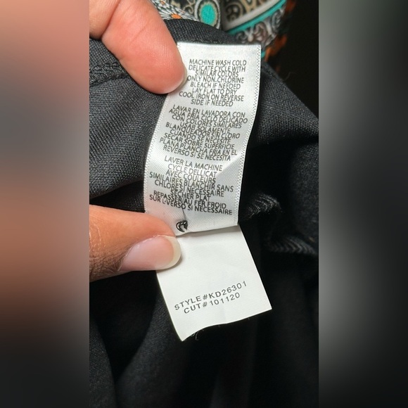 Kut From The Same Kloth Elegant Patchwork Long Sleeve Dress Size 8 - Picture 12 of 16